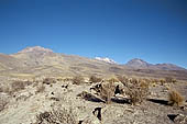 The immense deserted mountains landscape of Arequipa region